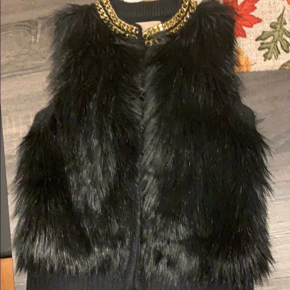 Michael kors chain neck Fur vest
